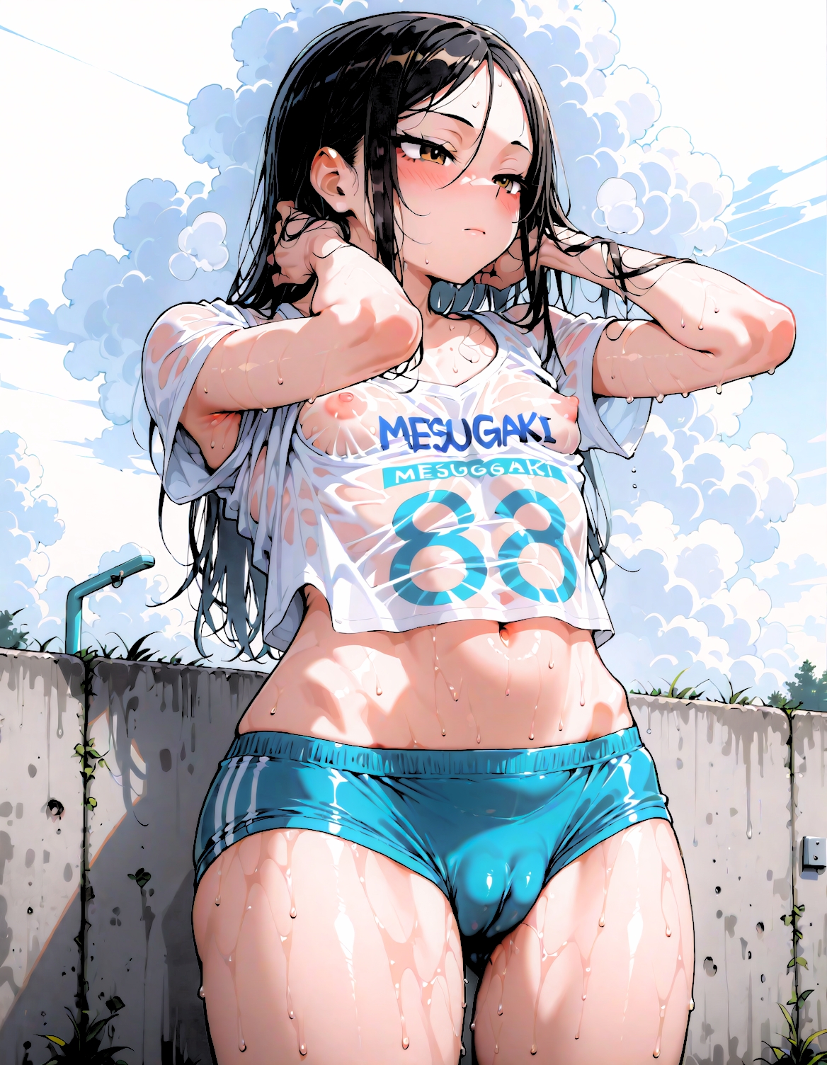 【画像】 陸上部JCさん、GW練習後の汗だく姿が「乳首まで透けてる」と話題にｗｗｗ
