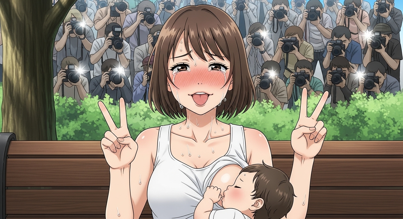 【画像】 人妻さん、休日の公園で子供でお○ぱいあげてるタイミングで撮影されてしまうｗｗｗｗ